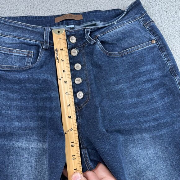 JUDY BLUE Jeans Womens Size 11/30 Parker Straight Fit High Rise Button Fly - Picture 7 of 11